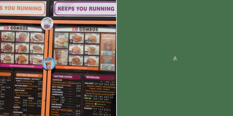 Dunkin' Menu