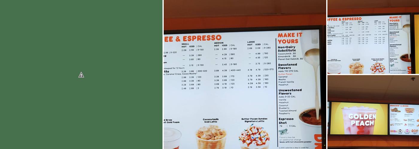Dunkin' Menu