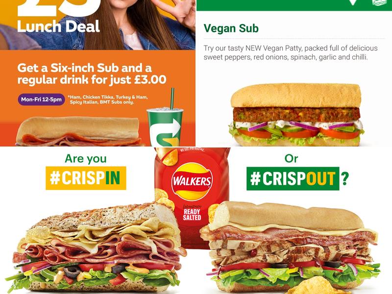 Subway Menu