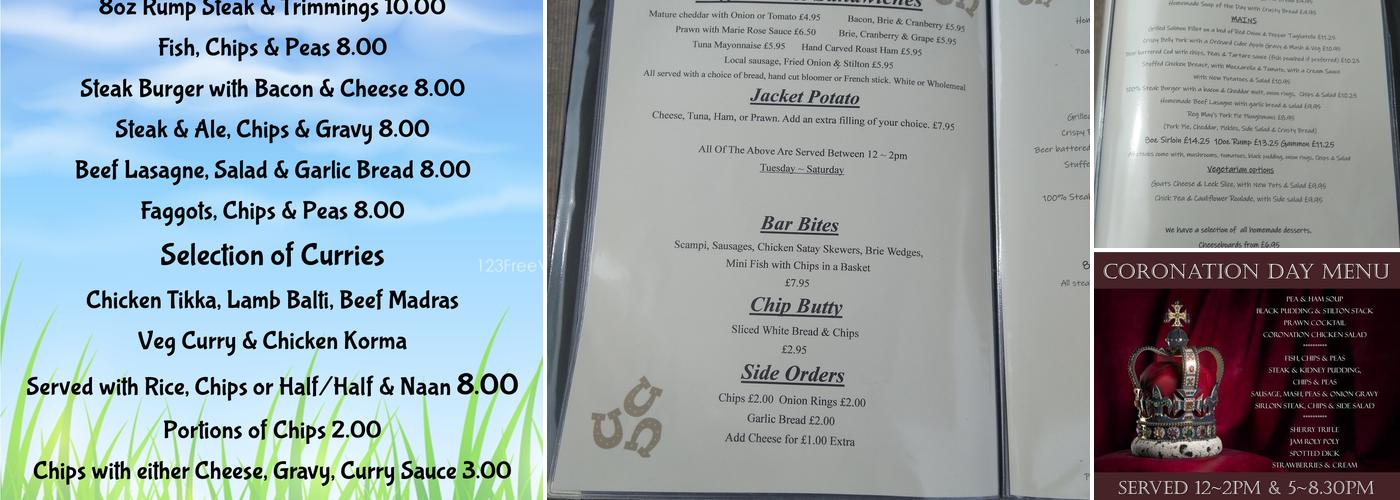 The Three Horseshoes Menu