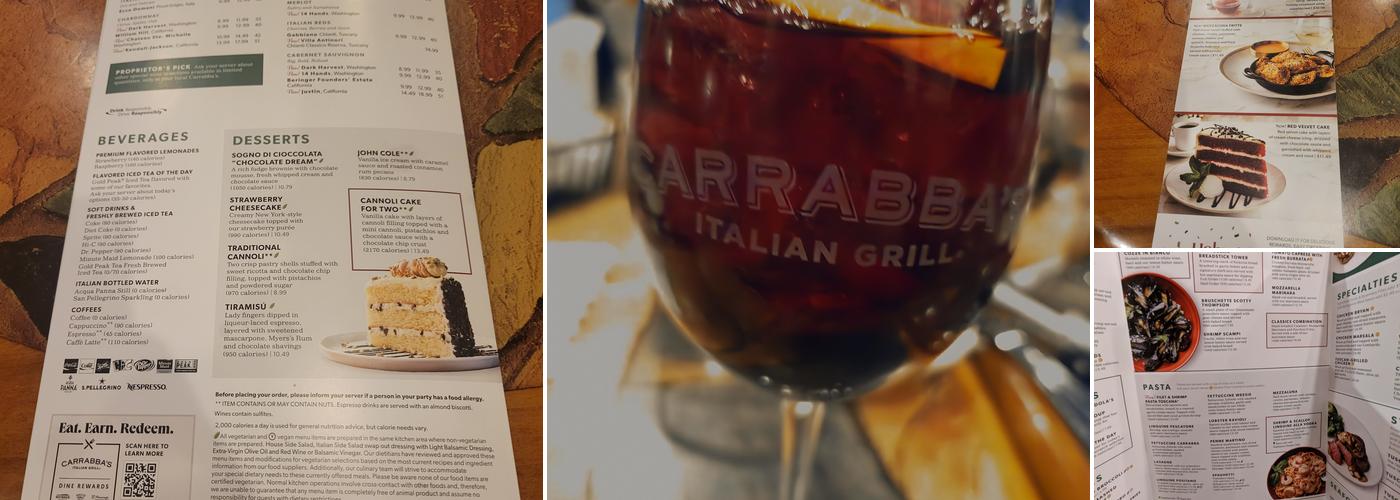 Carrabba's Italian Grill Menu