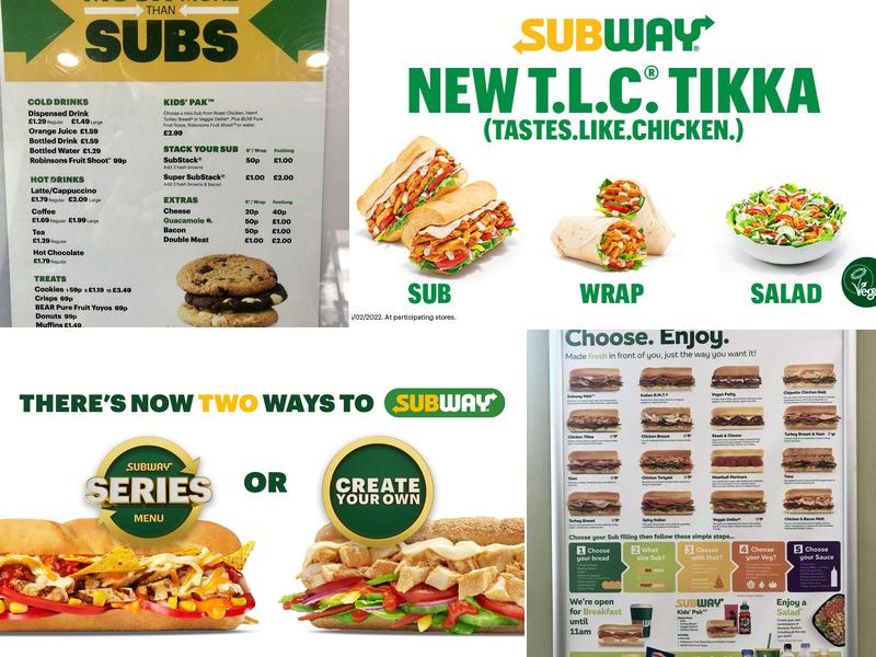 Subway Menu