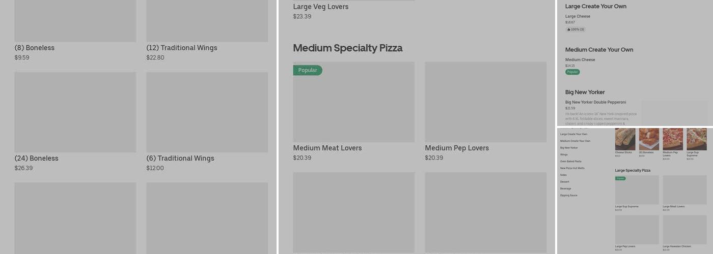 Pizza Hut Menu