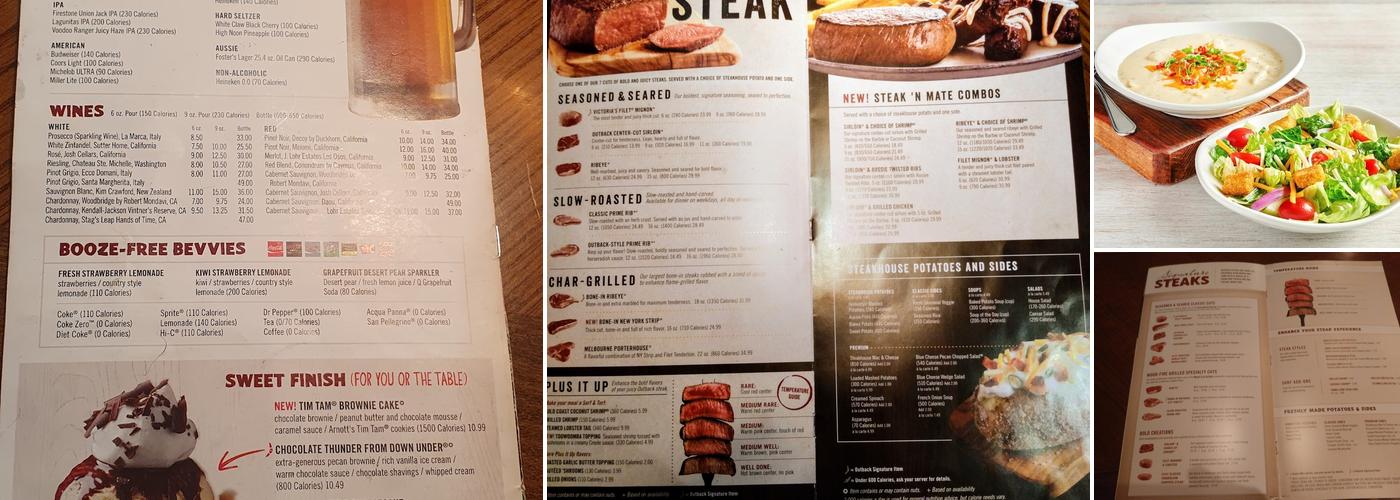 Outback Steakhouse Menu