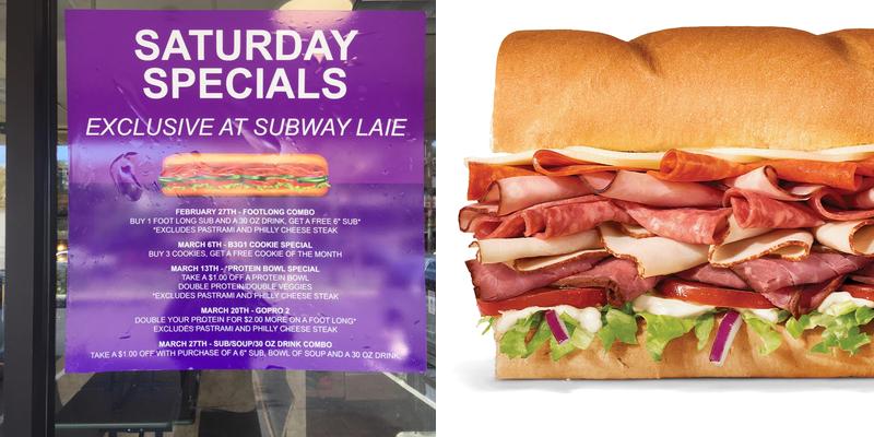 Subway Menu