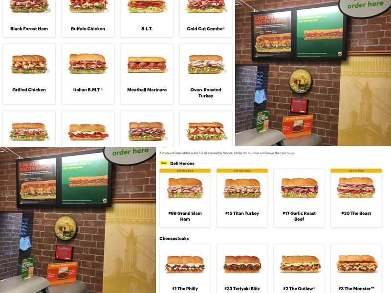Subway Menu