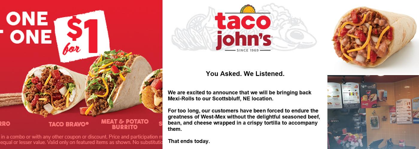 Taco John's Menu