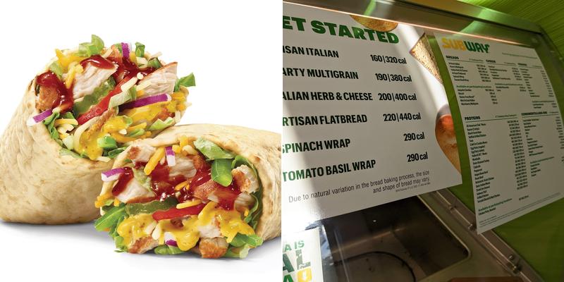 Subway Menu