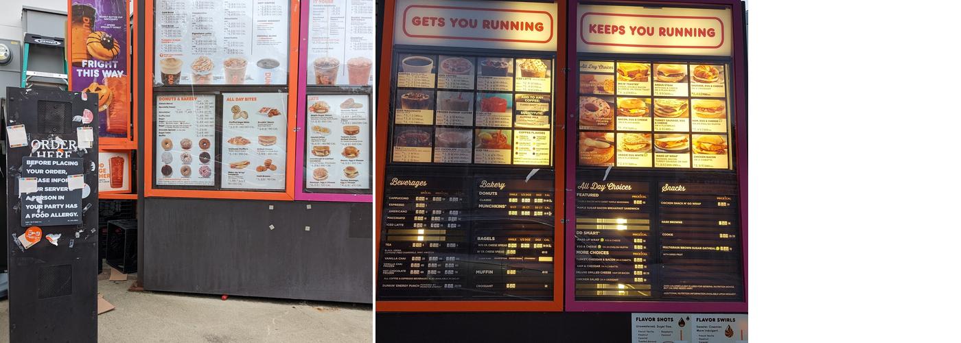 Dunkin' Menu