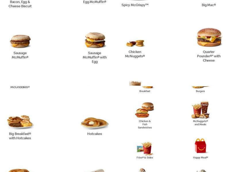 McDonald's Menu