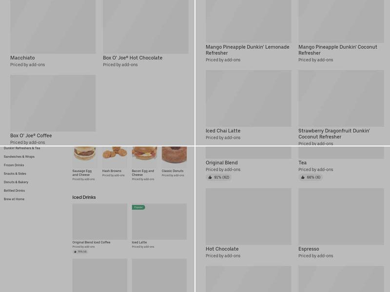 Dunkin' Menu