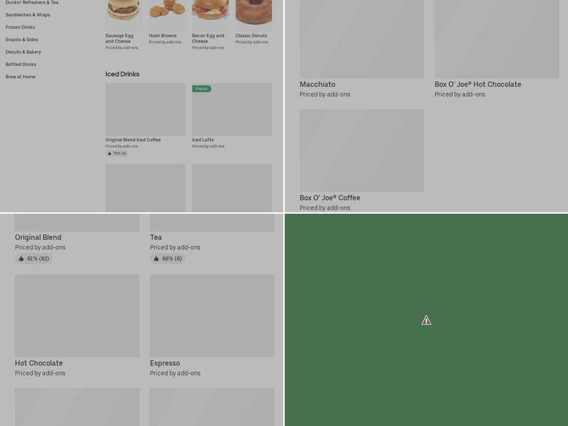Dunkin' Menu