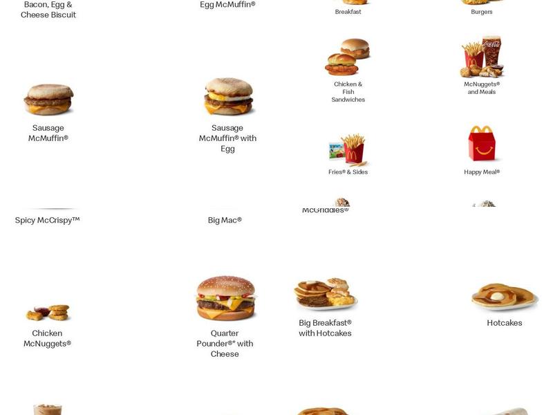 McDonald's Menu