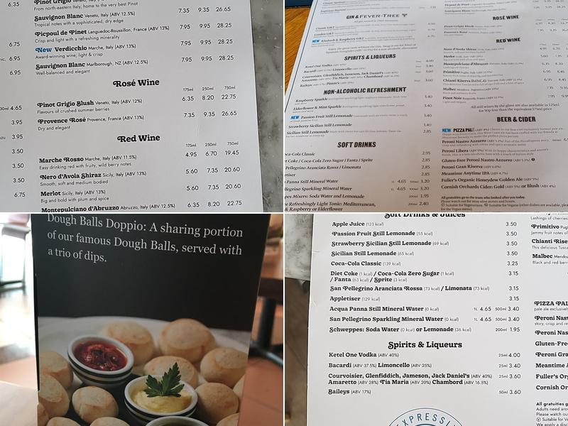 Pizza Express Menu