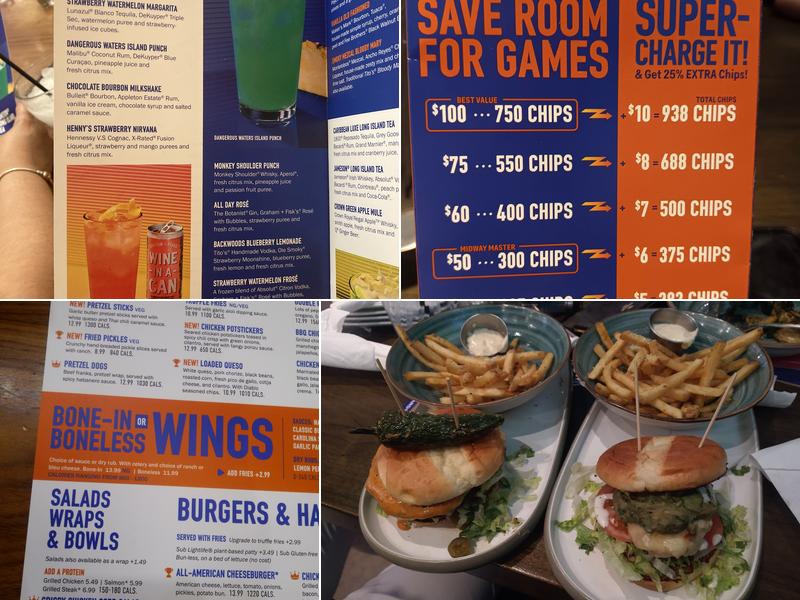Dave & Buster's Glendale Menu