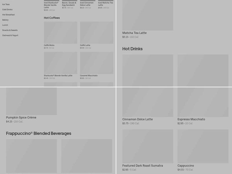 Starbucks Menu