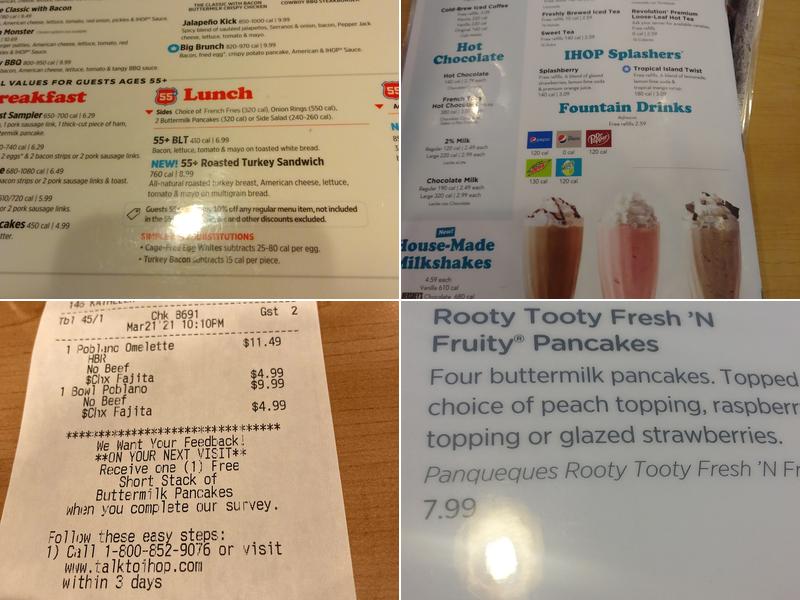 IHOP Menu