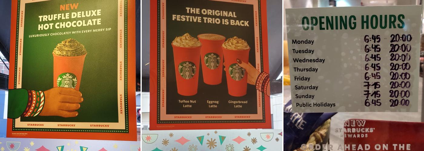 Starbucks Coffee Menu