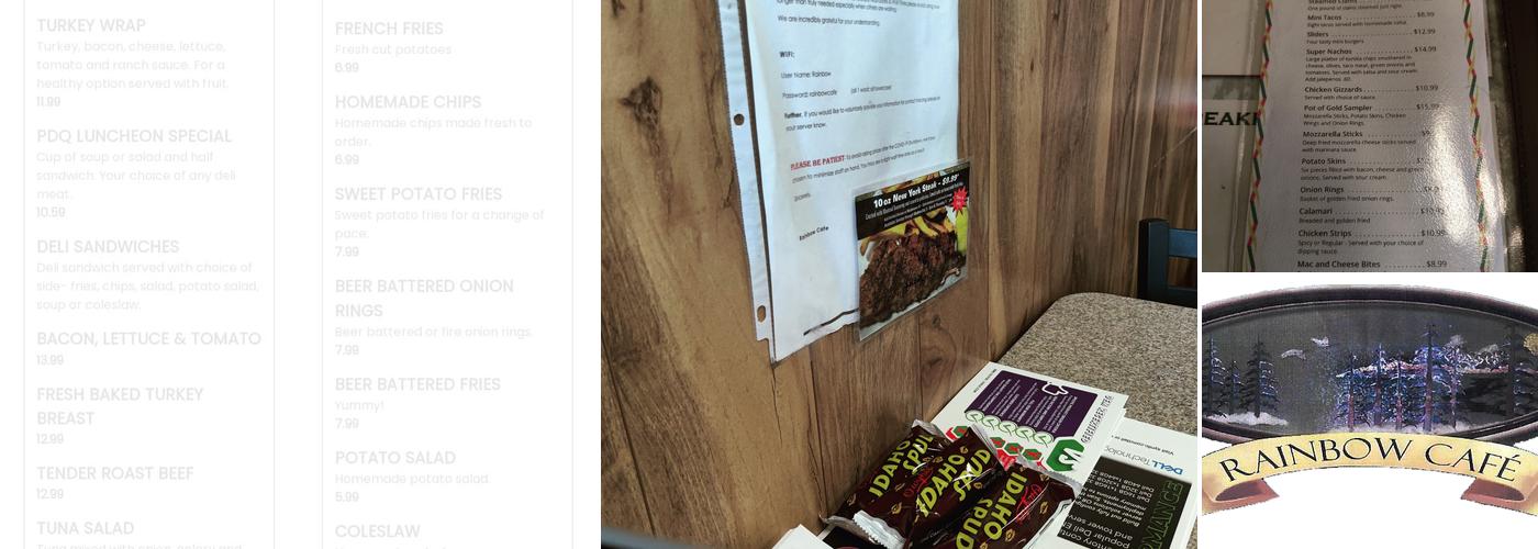 Rainbow Cafe Menu