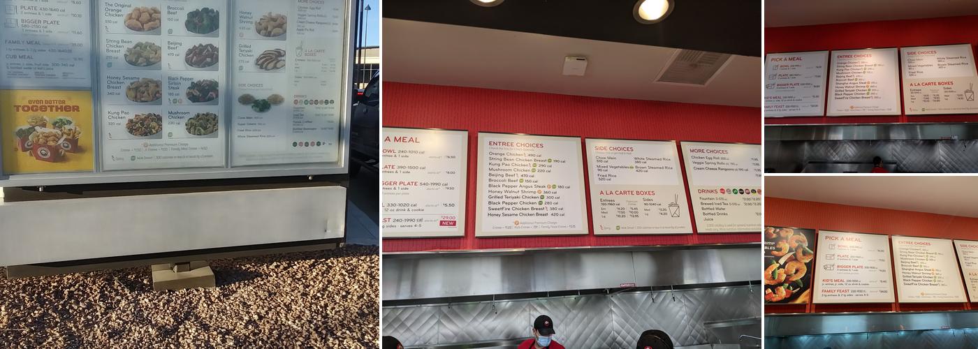 Panda Express Menu