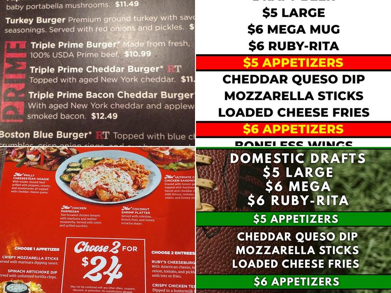 Ruby Tuesday Menu