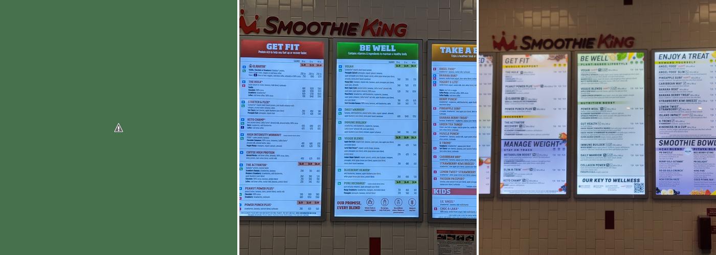 Smoothie King Menu