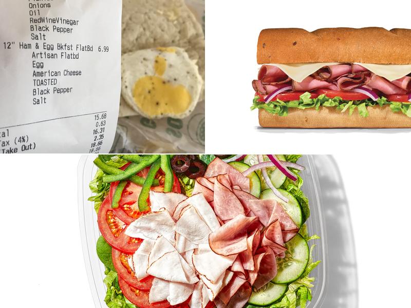 Subway Menu