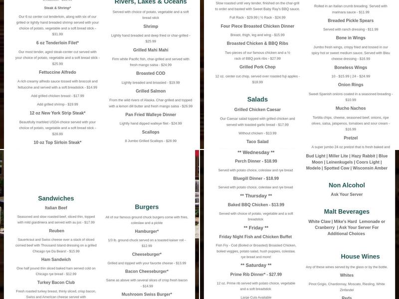 River's Edge Pub & Grub Menu