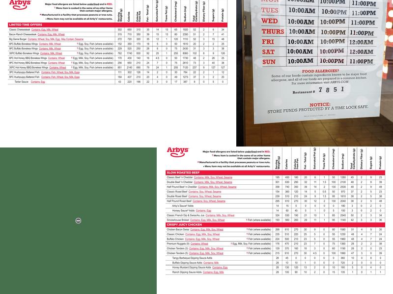 Arby's Menu