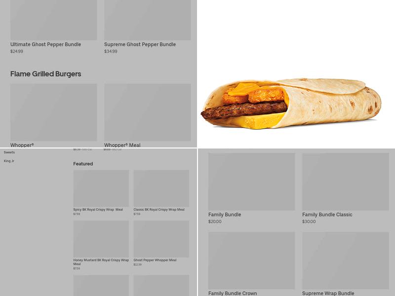 Burger King Menu