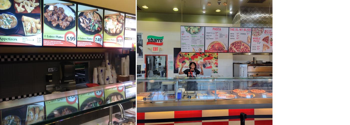 Sbarro Menu