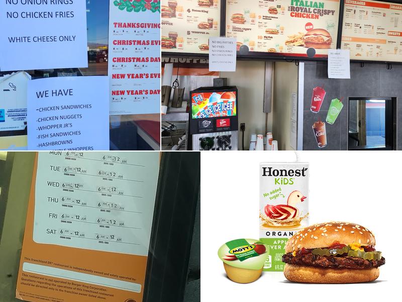 Burger King Menu