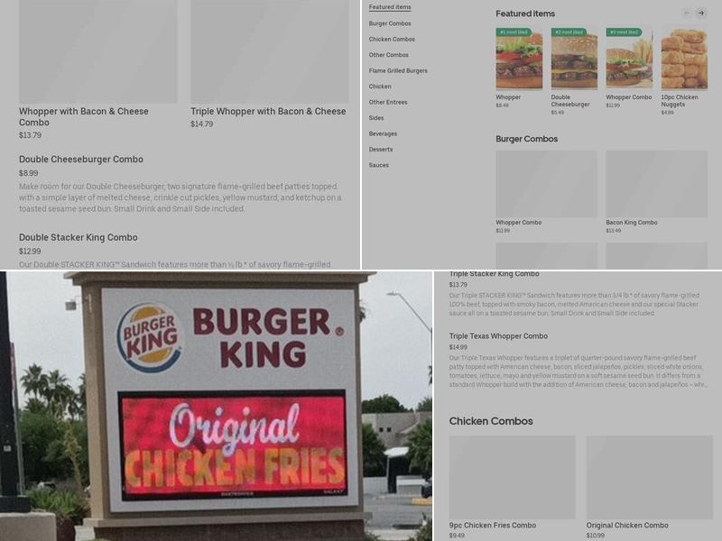 Burger King Menu