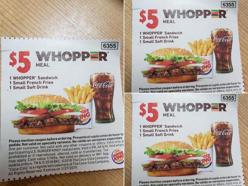 Burger King Menu