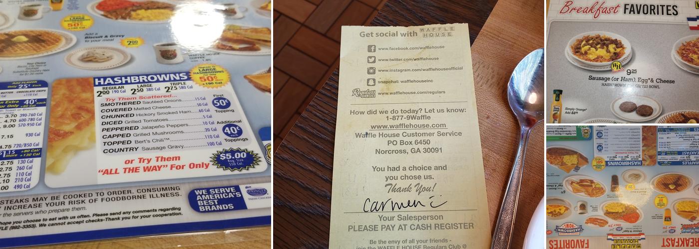 Waffle House Menu