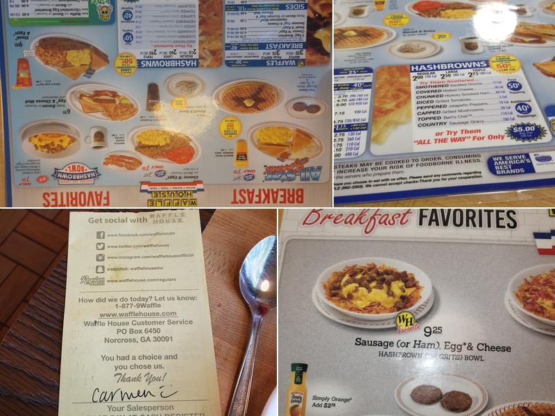 Waffle House Menu