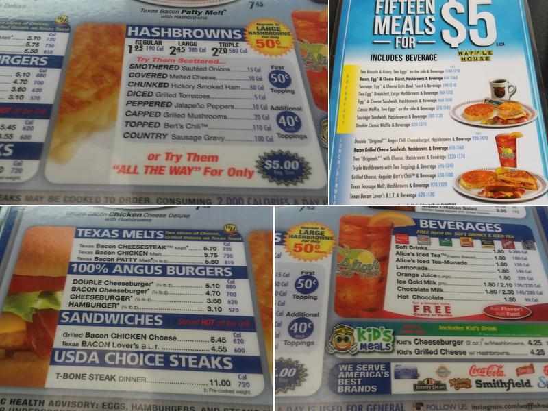 Waffle House Menu