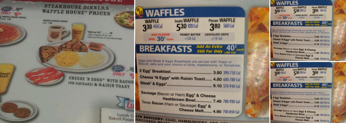 Waffle House Menu