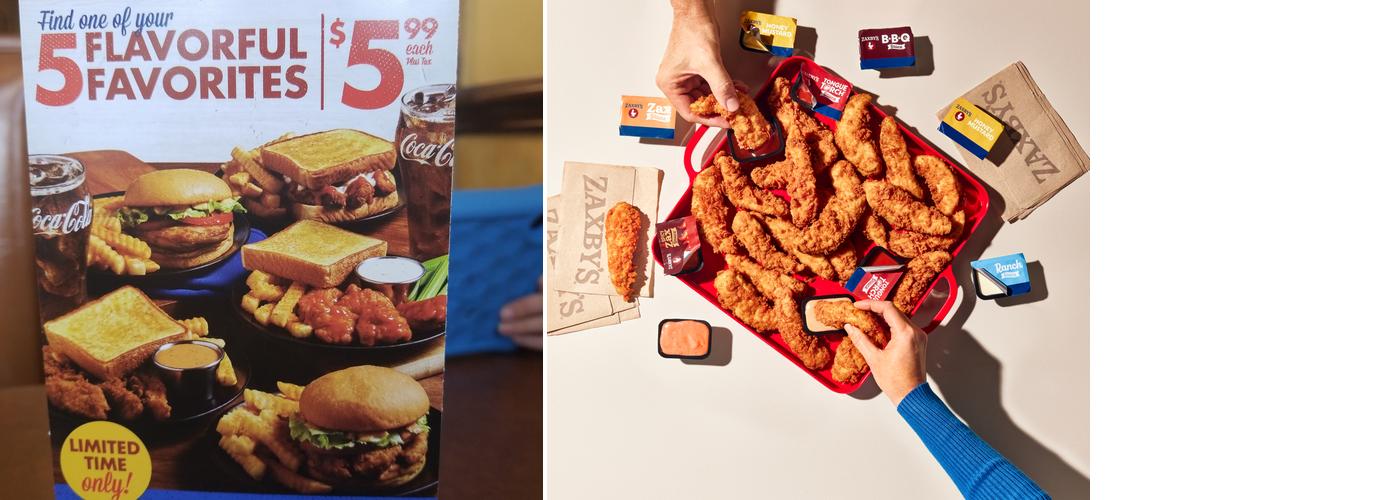 Zaxbys Chicken Fingers & Buffalo Wings Menu