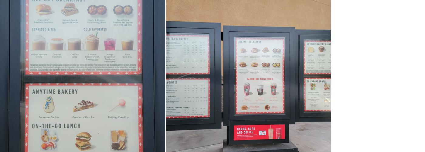 Starbucks Menu