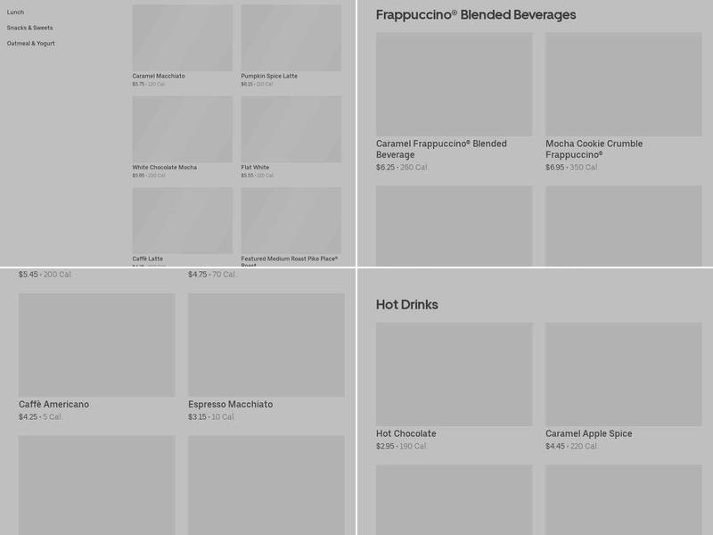 Starbucks Menu