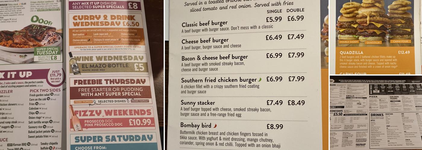 Game Keeper, South Hykeham Menu