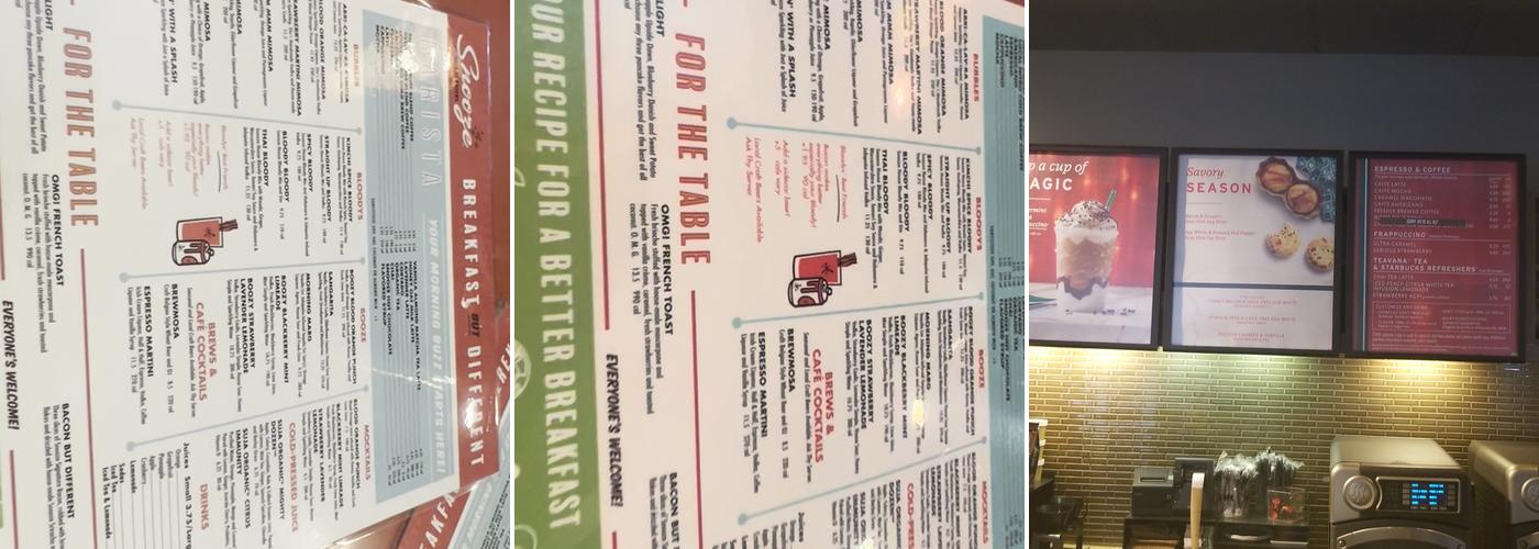 Starbucks Menu
