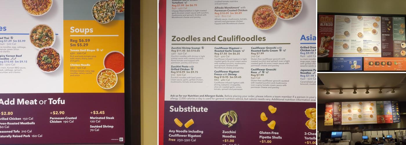 Noodles and Company Menu