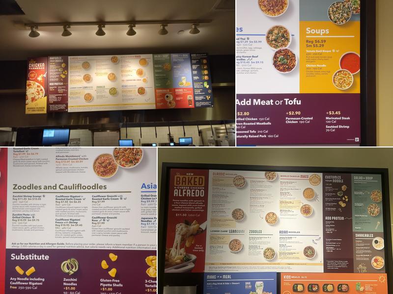 Noodles and Company Menu