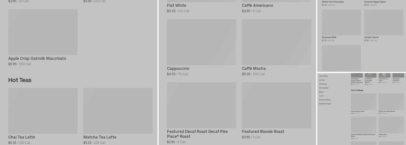 Starbucks Menu