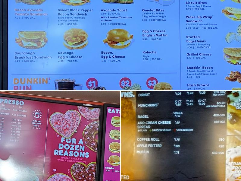 Dunkin' Menu