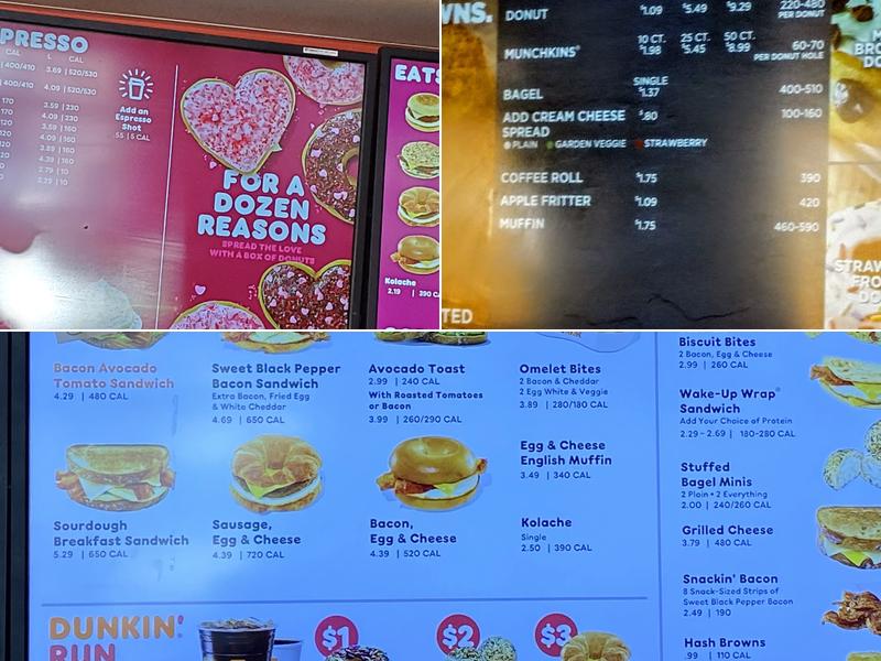 Dunkin' Menu
