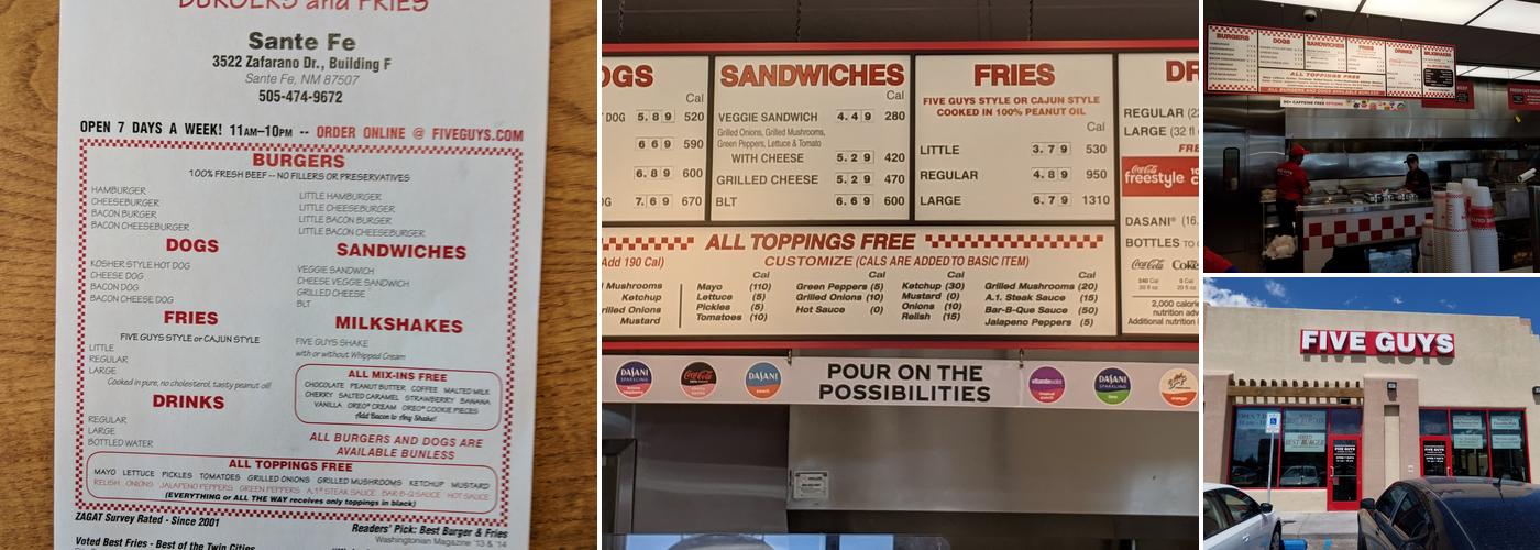 Five Guys Menu