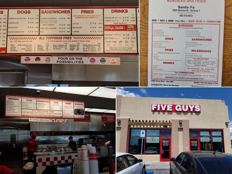 Five Guys Menu